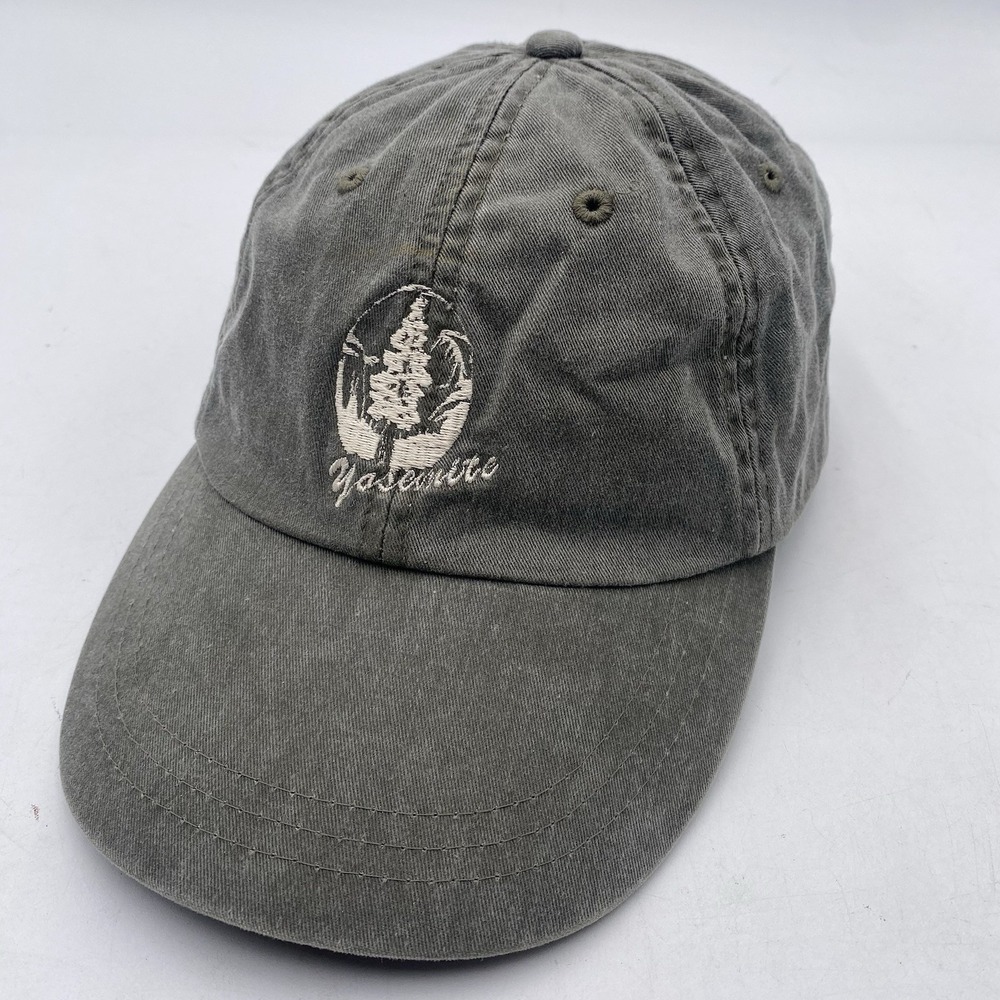 Yosemite Hat National Park Green Cotton Strapback Cleaned Slouch Dad VGC